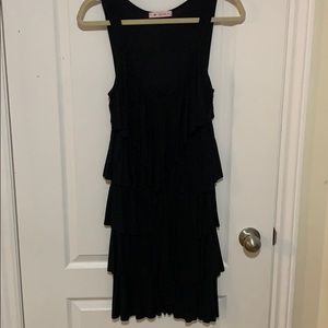 Ruffled Black Dress